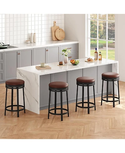 gaomon Dining Chair Swivel Bar Stools Set of 4 244 Counter Height Bar Stools for Kitchen Dining Room