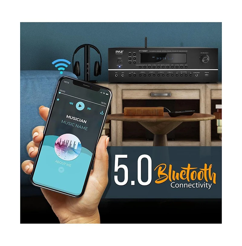 Pyle 7.1-Channel Hi-Fi Bluetooth Home Theater Receiver System (PT796BT) - 2000 Watt Max
