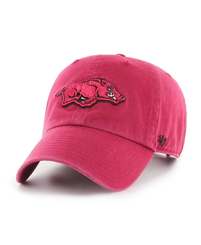 '47 Brand Men's Cardinal Arkansas Razorbacks Clean Up Adjustable Hat