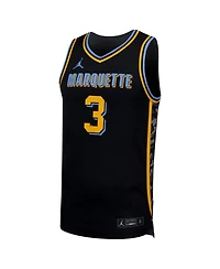 Nike Men's 3 Black Marquette Golden Eagles Replica Basketball Jersey