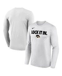 Nike Men's White Iowa Hawkeyes 2026 On-Court Bench Long Sleeve T-Shirt