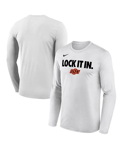 Nike Men's White Oklahoma State Cowboys 2026 On-Court Bench Long Sleeve T-Shirt