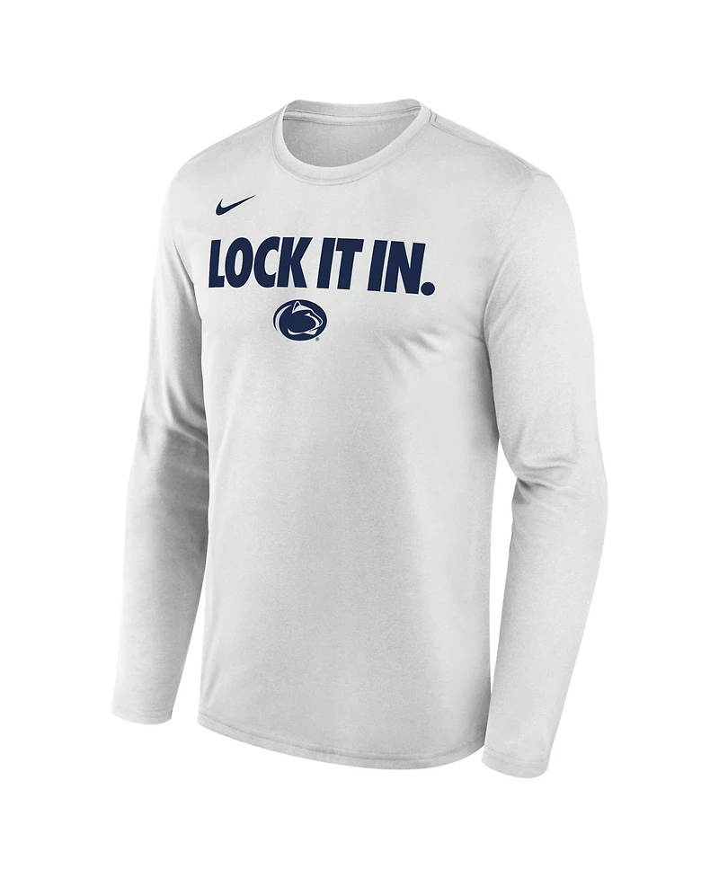 Nike Men's White Penn State Nittany Lions 2026 On-Court Bench Long Sleeve T-Shirt