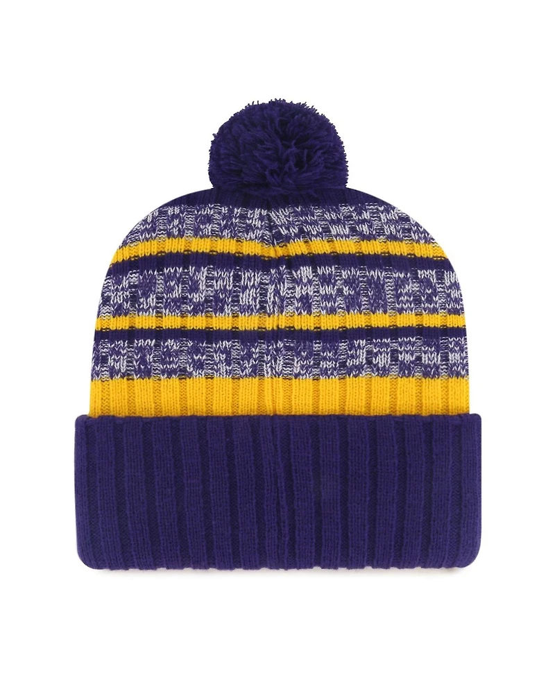'47 Brand Men's Purple Lsu Tigers Tavern Cuffed Knit Hat with Pom