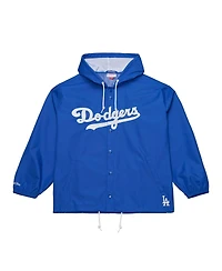 Mitchell & Ness Men's Royal Los Angeles Dodgers Full-Snap Hooded Coaches Jacket