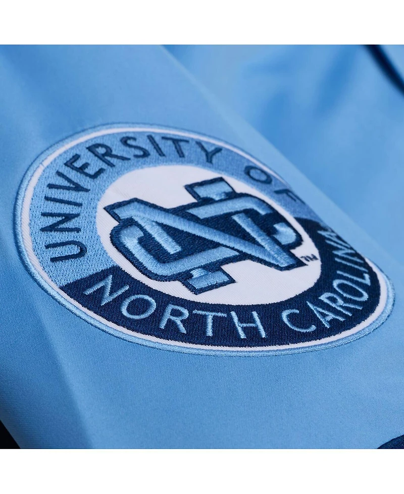 Mitchell & Ness Men's Carolina Blue North Tar Heels Double Clutch Lightweight Satin Full-Snap Jacket