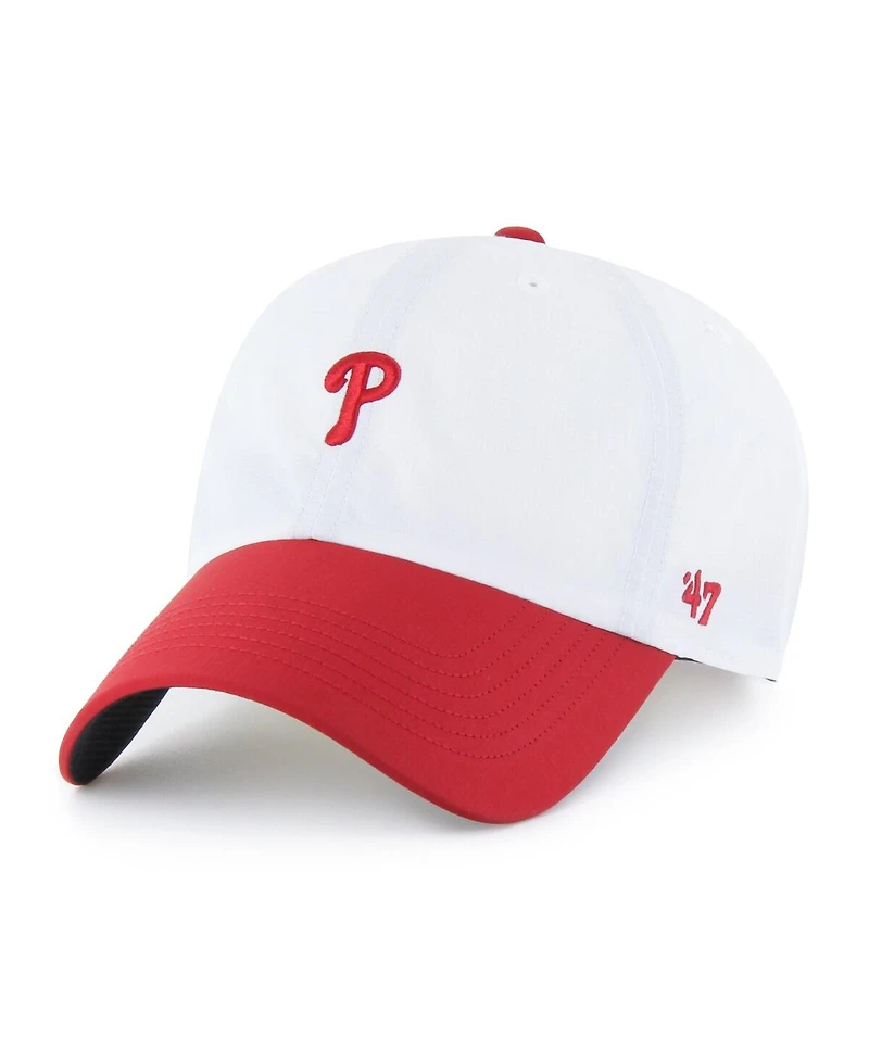'47 Brand Men's White/Red Philadelphia Phillies Vista Mini Clean Up Brrr Adjustable Hat