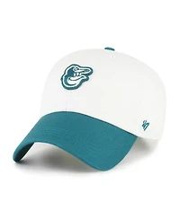 '47 Brand Men's White/Teal Baltimore Orioles Contemporary Tonal Clean Up Adjustable Hat