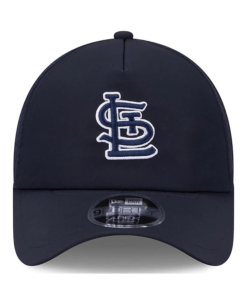 New Era Men's Navy St. Louis Cardinals 2026 Batting Practice Apex 9FORTY Adjustable Trucker Hat