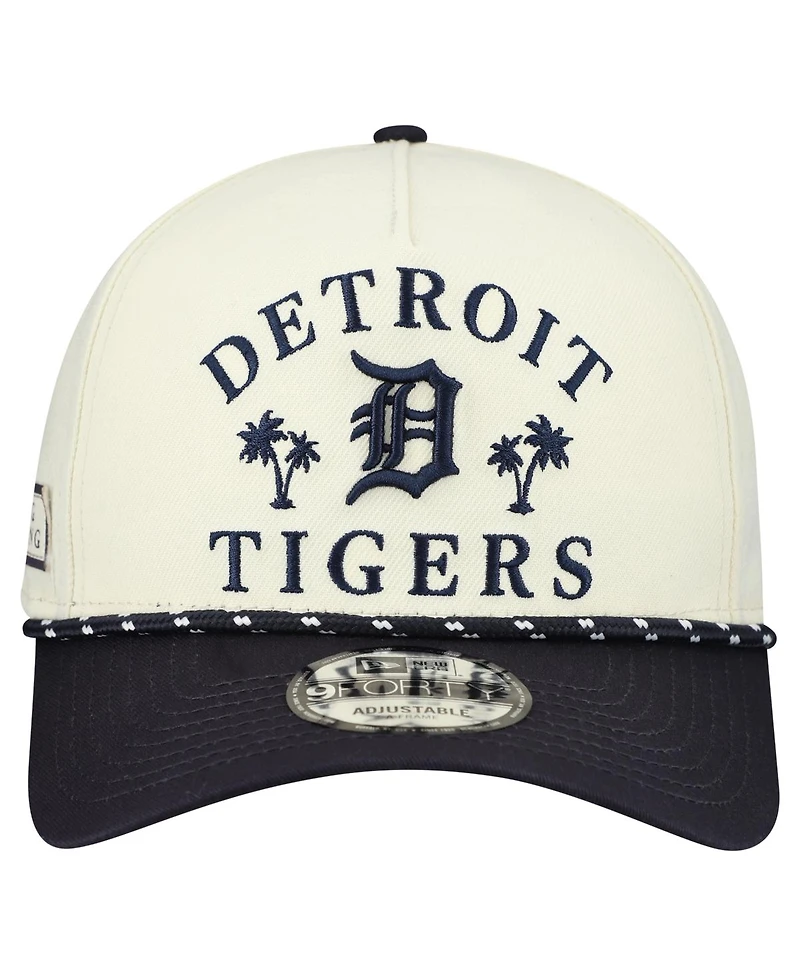 New Era Men's Cream Detroit Tigers 2026 Spring Training Fan Pack Rope A-Frame 9FORTY Adjustable Hat