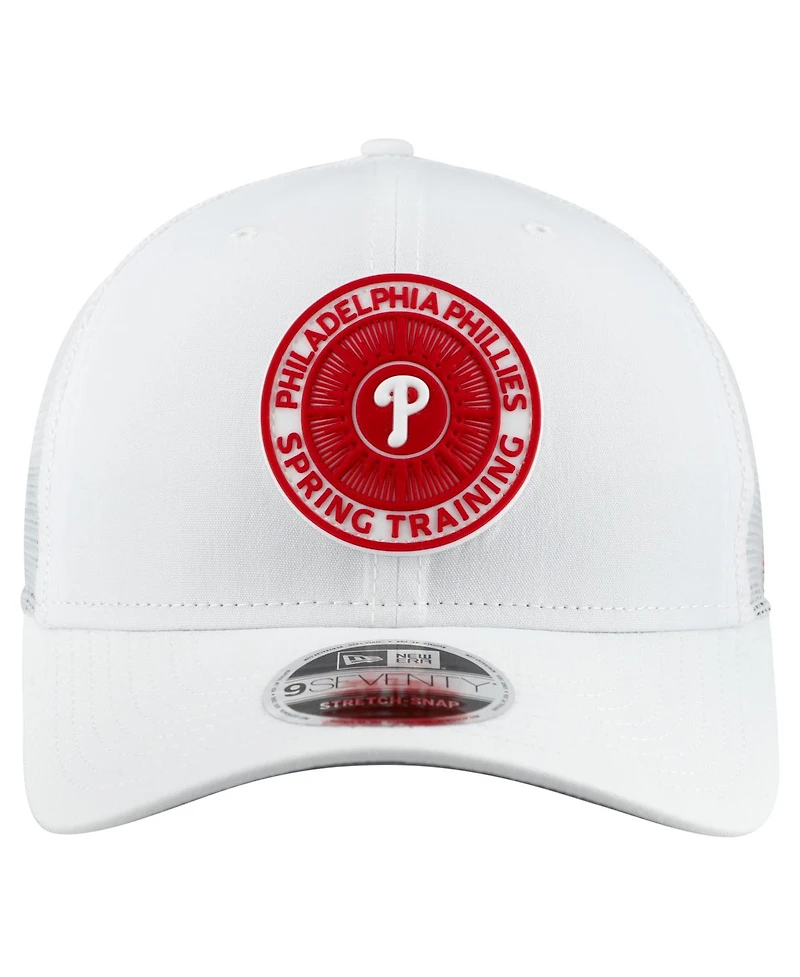 New Era Men's White Philadelphia Phillies 2026 Spring Training Fan Pack 9SEVENTY Adjustable Trucker Hat