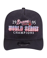 New Era Men's Navy Atlanta Braves 1995 World Series Champions Historic 9FIFTY A-Frame Snapback Hat