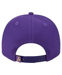 New Era Men's Purple Los Angeles Lakers Injection Cartoon Logo A-Frame 9FIFTY Adjustable Hat