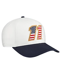 '47 Brand Men's White Denny Hamlin Flag Fill Two-Tone Team Adjustable Hitch Hat