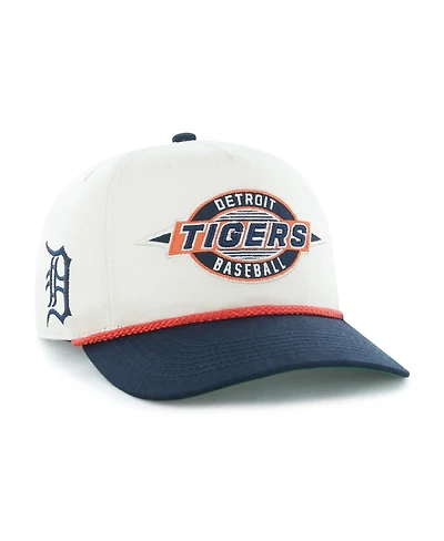 '47 Brand Big Boys and Girls Natural/Navy Detroit Tigers Frame Out Hitch Adjustable Hat