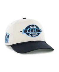 '47 Brand Big Boys and Girls Natural/Black Miami Marlins Frame Out Hitch Adjustable Hat