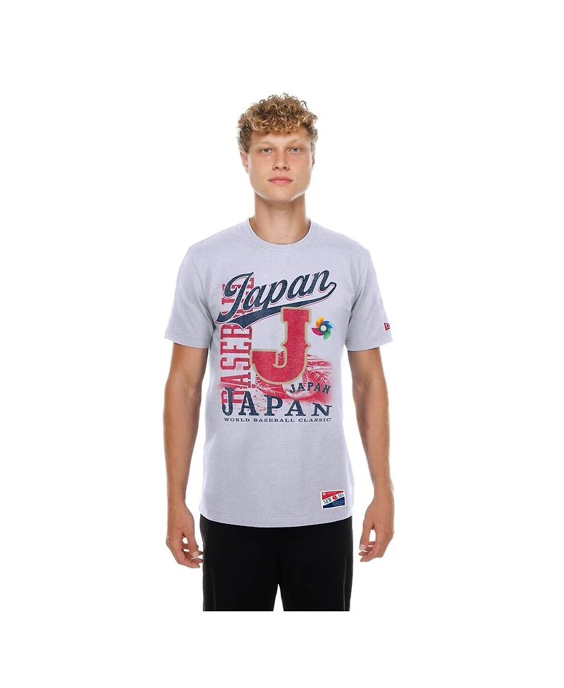 New Era Men's White Japan Baseball 2026 World Baseball Classic Oversized Throwback Distressed T-Shirt