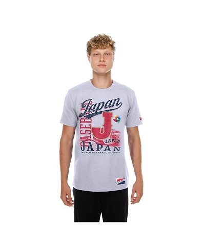 New Era Men's White Japan Baseball 2026 World Baseball Classic Oversized Throwback Distressed T-Shirt