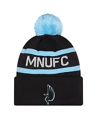 New Era Men's Black Minnesota United Fc 2026 Jersey Hook Cuffed Pom with Knit Hat