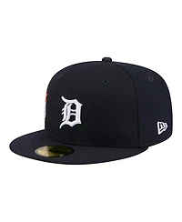 New Era Men's Navy Detroit Tigers City Patch 59FIFTY Fitted Hat