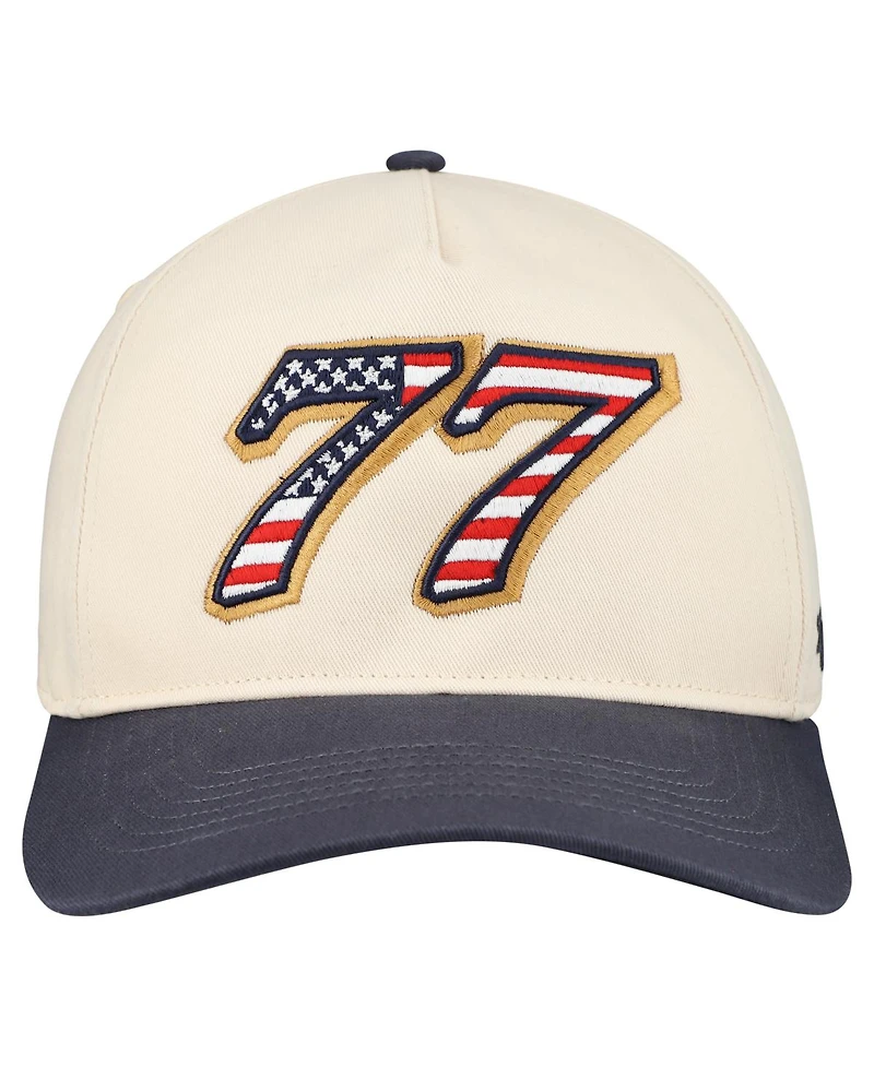 '47 Brand Men's Cream Carson Hocevar Flag Fill Two-Tone Hitch Adjustable Hat