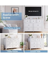 gaomon Garvee 54" Wide 7-Drawer Modern Dresser, Deep Drawers for Bedroom