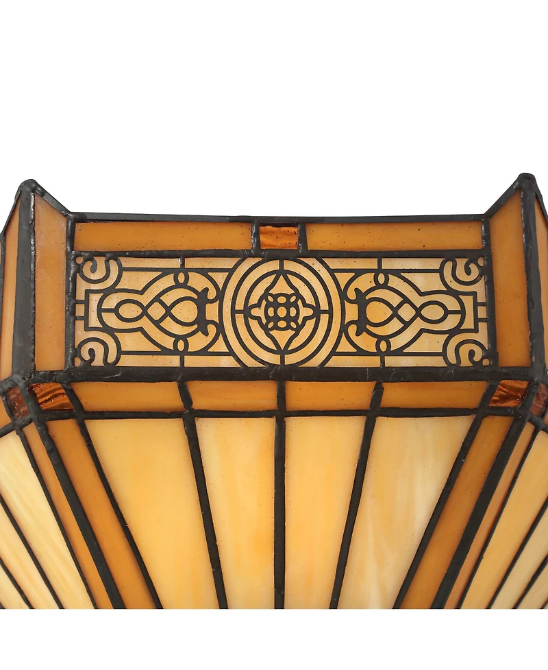 Robert Louis Tiffany Stratford 7 1/2"H Art Glass Wall Sconce Set of 2