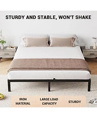 gaomon Twin Metal Bed Frame, 8" Low Profile Platform, Heavy-Duty Steel with Underbed Storage