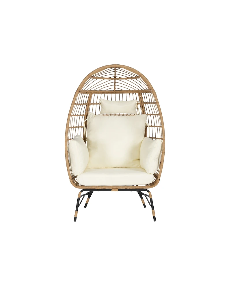 Streamdale Furniture Wicker Egg Chair with Cushion (Indoor/Outdoor)