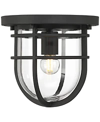 John Timberland Ballast 7 High Modern Outdoor Flush-Mount Light Fixture Ceiling Porch Weatherproof Textured Finish