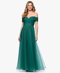 Betsy & Adam Women's sweetheart neck Ball Gown Dress