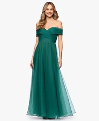 Betsy Adam Womens Sweetheart Neck Ball Gown Dress