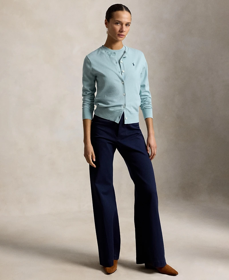 Polo Ralph Lauren Women's Crewneck Button-Up Cardigan Sweater