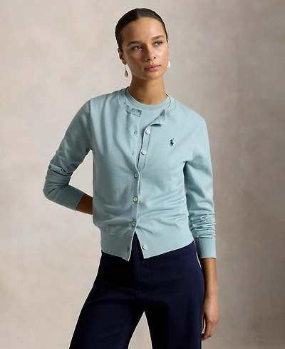 Polo Ralph Lauren Women's Crewneck Button-Up Cardigan Sweater