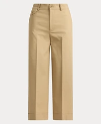 Lauren Ralph Women's High-Rise Double-Faced Stretch Cropped Pants