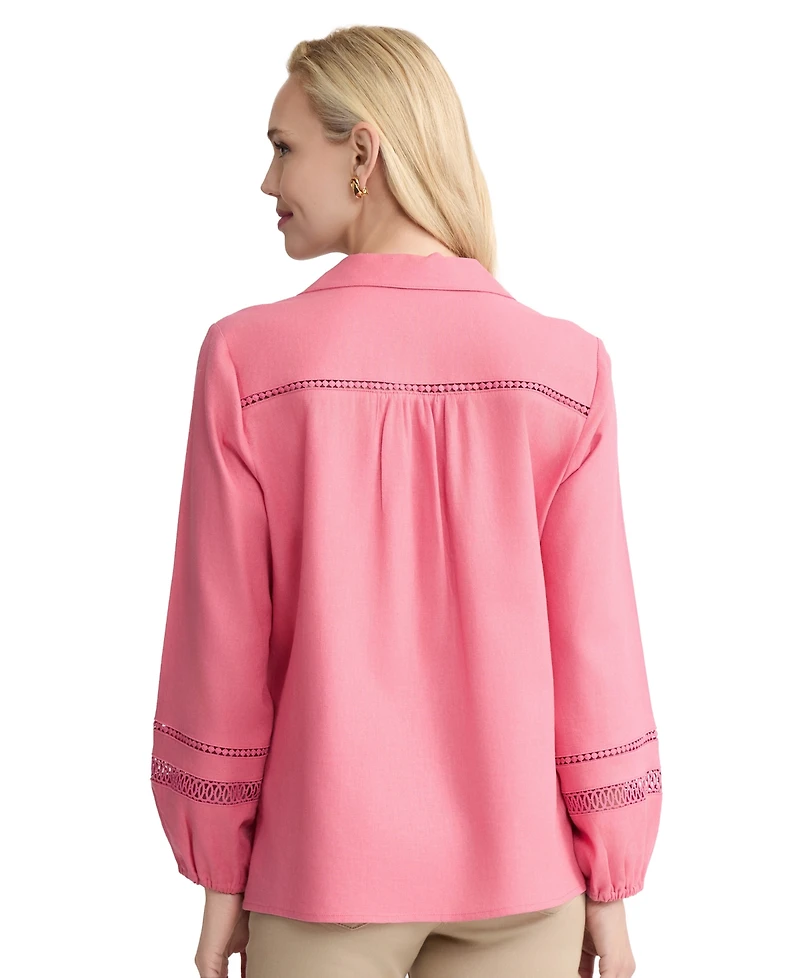 Jones New York Women's Collared Long-Sleeve Shirt