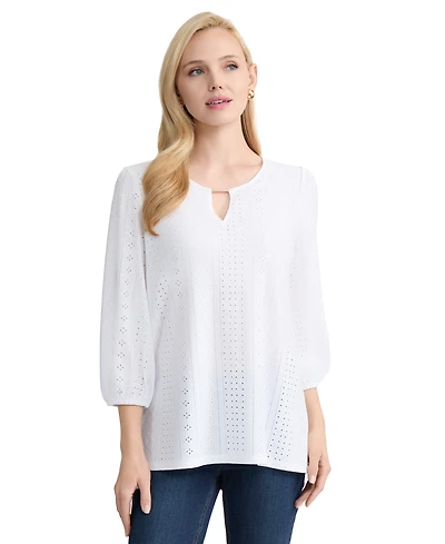Jones New York Women's 3/4-Length-Sleeve Pull-On Top