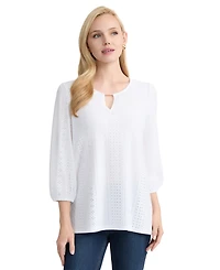 Jones New York Women's 3/4-Length-Sleeve Pull-On Top