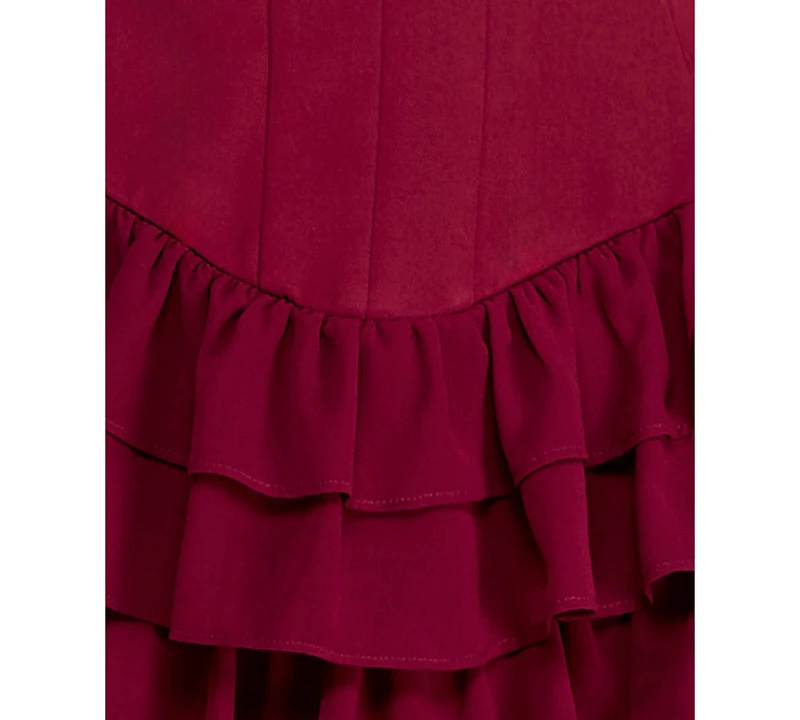 Seni & Cade Juniors' Strapless Tiered Ruffle Mini Dress