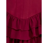Seni & Cade Juniors' Strapless Tiered Ruffle Mini Dress