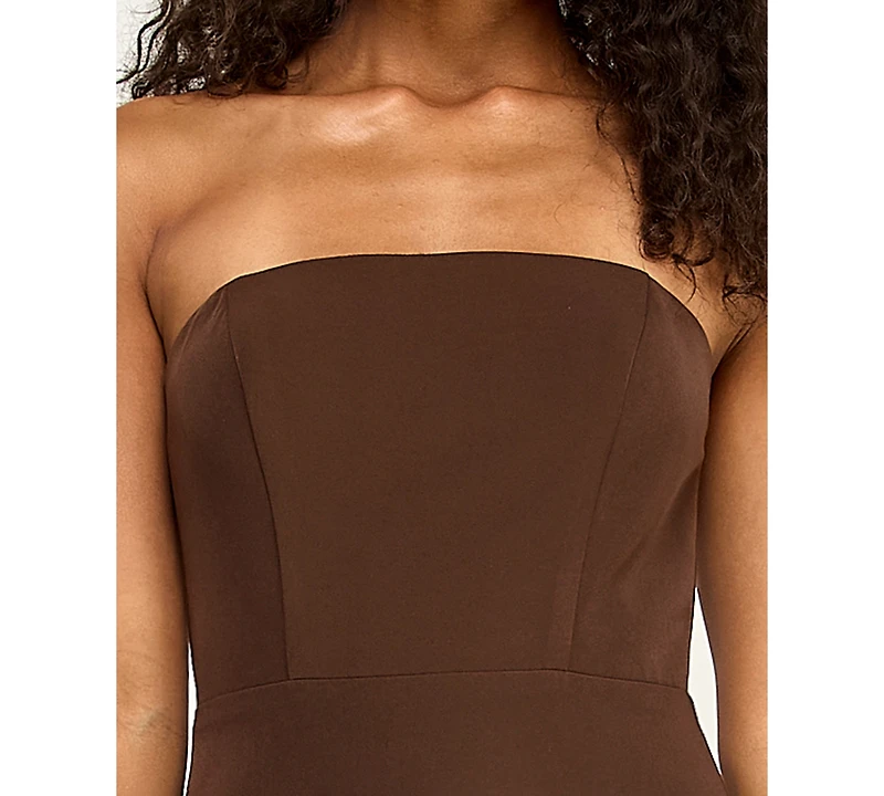 Seni & Cade Women's Strapless Drop-Waist Tiered Mini Dress