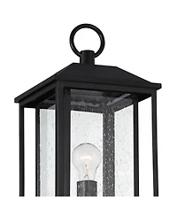 John Timberland Califa Modern Outdoor Post Light Metal Cage 21 Clear Seedy Glass for Exterior Barn Deck House Porch Yard Patio Home Outside