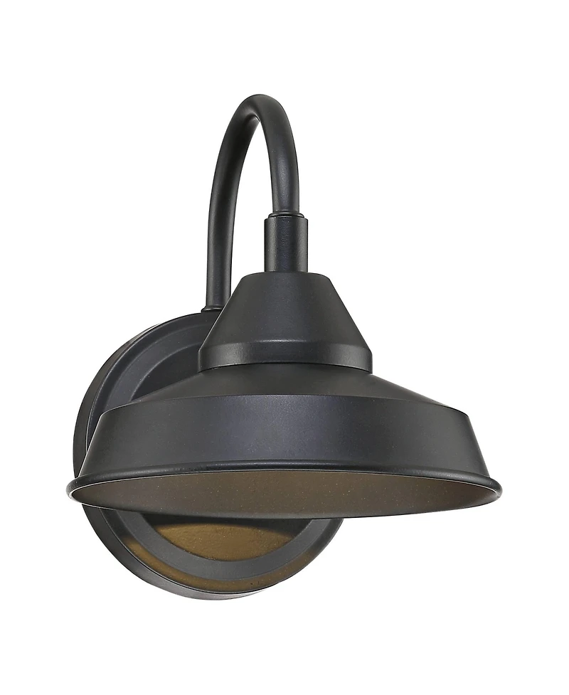 John Timberland Westley Rustic Farmhouse Outdoor Wall Light Fixtures Set of 2 Led Dark Sky Gooseneck Arm 8 for Post Exterior