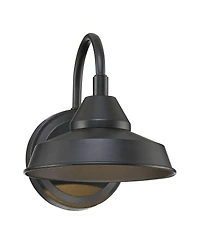 John Timberland Westley Rustic Farmhouse Outdoor Wall Light Fixtures Set of 2 Led Dark Sky Gooseneck Arm 8 for Post Exterior