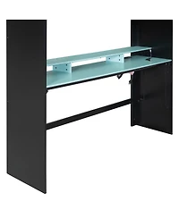 Streamdale Furniture Twin Bunk Bed with Desk, Shelves and Lamp