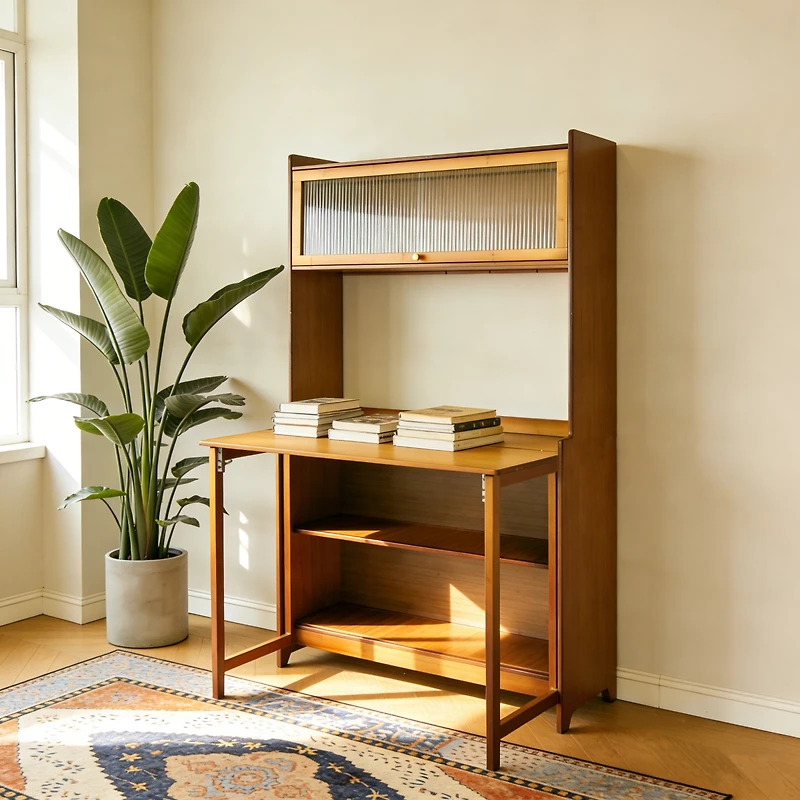 Streamdale Furniture Bamboo Folding Table for Office, Bedroom, Living Room