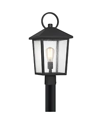 John Timberland Westmont 20 High Modern Outdoor Post Light Fixture Pole Porch Weatherproof Sand Aluminum Glass Shade