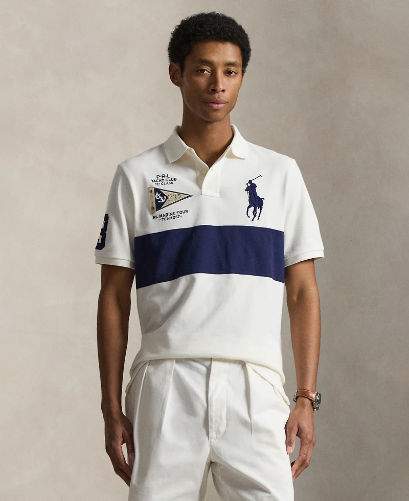 Polo Ralph Lauren Men's Custom Slim-Fit Big Pony Mesh Shirt