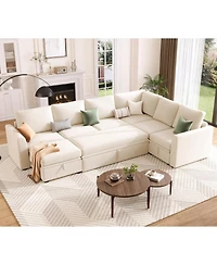 gaomon Sectional Sleeper Sofa with Pull Out Bed