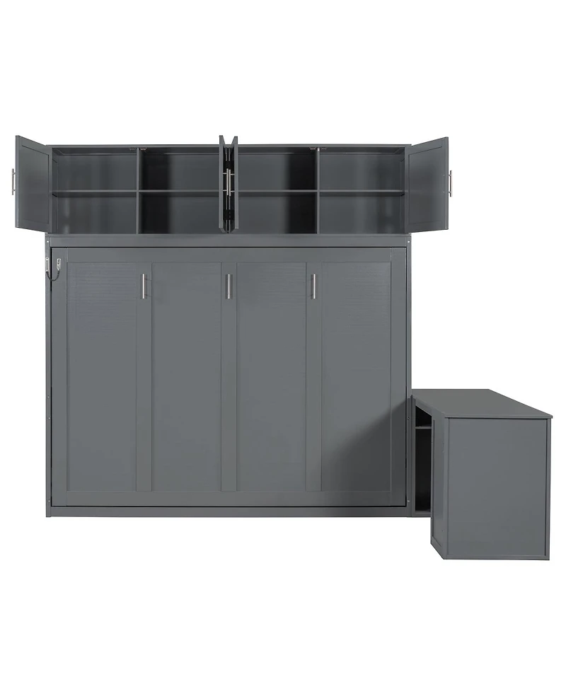 Streamdale Furniture Queen Murphy Bed w/ Desk, Storage, Cabinets